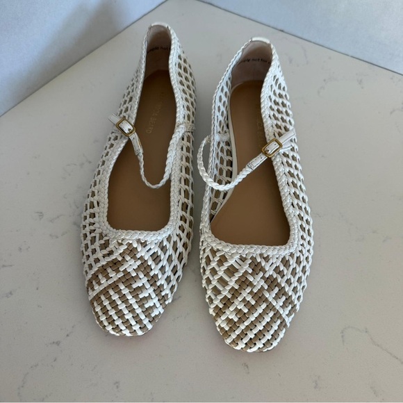 New Veronica Beard Ellie Woven Flat in Coconut/Sand Size: 6 - Picture 9 of 13
